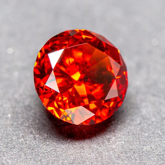 Cubic Zirconia Round Shape Red Color 5A CZ Stone 4k Crushed Ice Cut Synthetic for DIY Ring Necklace Earrings Main Materials