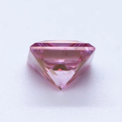 Moissanite Gemstone Princess Cut Sakura Pink color Lab Grown Diamond Advanced Jewelry Making Materials with GRA Certificate