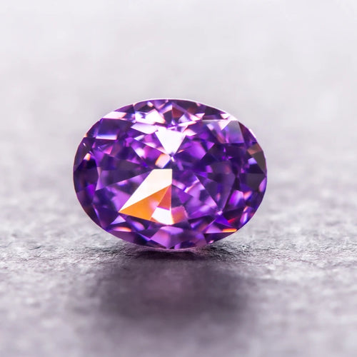 Cubic Zirconia Oval Shape Purple Color 4k Crushed Ice Cut 5A Grade Charm Beads for Jewelry Making Necklace Ring Main Materials