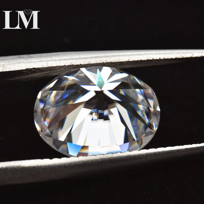 Moissanite Loose Stone Oval Cut D Color VVS1 Synthetic Lab Created Gemstone Pass Diamond Tester Comes with GRA Certificate