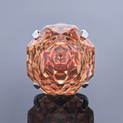 Cubic Zirconia Stainless Steel Earring Rose Cut Deep Champagne Color 8.0mm Jewelry for Women Wholesale 4 Prong Tragus Earrings