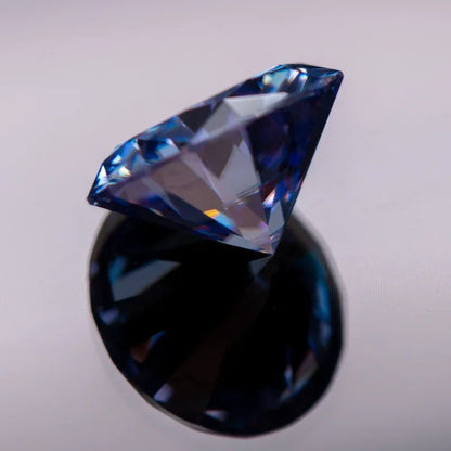 Moissanite Round Cut Sapphire Blue Colored VVS1 Lab Grown Gemstones Jewelry Making Loose Gemstone with GRA Certificate 