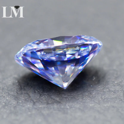 Moissanite Stone Lavender Color Oval Cut Synthetic Lab Created Heat Diamond DIY Jewelry Making Materials with GRA Certificate