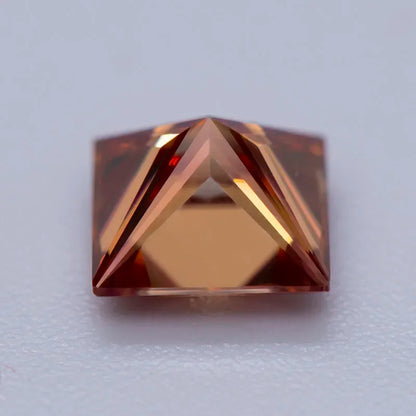 Moissanite Gemstone Princess Cut Watermelon Red color Lab Grown Diamond Advanced Jewelry Making Materials with GRA Certificate