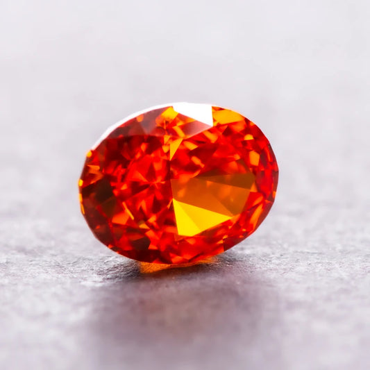 Cubic Zirconia Oval Shape Red Color 5A Grade 4k Crushed Ice Cut Charm Beads for DIY Jewelry Making Ring Necklace Main Materials