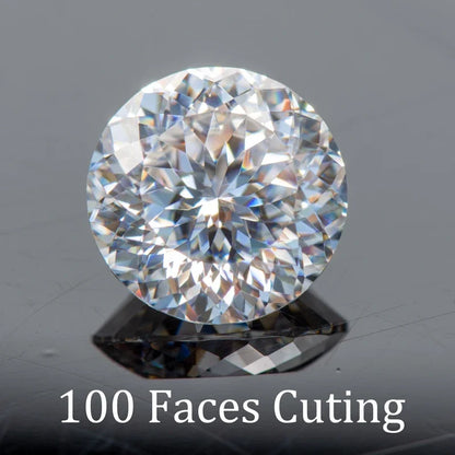 Moissanite Loose Gemstones 100 Faces Cut Wholesale 0.5-5.0ct D Color Charms Jewelry Making Materials with GRA Certificate 