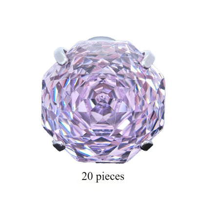 Cubic Zirconia Stainless Steel Earring Rose Cut Light Pink Color 8.0mm Jewelry for Women Wholesale 4 Prong Tragus Earrings