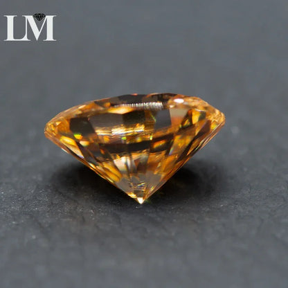 Moissanite Stone Champagne Color Oval Cut Synthetic Lab Created Gemstone Diamond Jewelry Making Materials with GRA Certificate