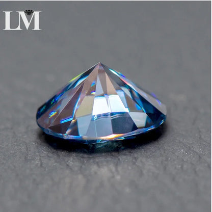 Moissanite Loose Stone Sapphire Blue Oval Cut Synthetic Lab Grown Diamond Gemstone Jewelry Making Materials with GRA Certificate