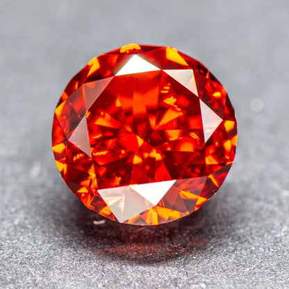 Cubic Zirconia Round Shape Red Color 5A CZ Stone 4k Crushed Ice Cut Synthetic for DIY Ring Necklace Earrings Main Materials