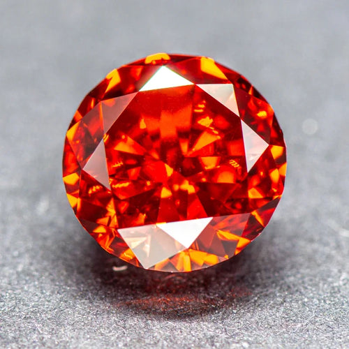 Cubic Zirconia Round Shape Red Color 5A CZ Stone 4k Crushed Ice Cut Synthetic for DIY Ring Necklace Earrings Main Materials