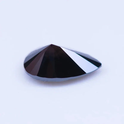 Wholesale Moissanite Stone Pear Cut Black Color 13x18mm Size DIY Charms Ring Necklace Earrings Main Materials with Certificate W