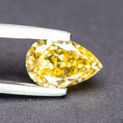 Cubic Zirconia Yellow Color Pear Shape 4k Crushed Ice Cut Charm Stones for DIY Jewelry Making Necklace Earings Main Materials 