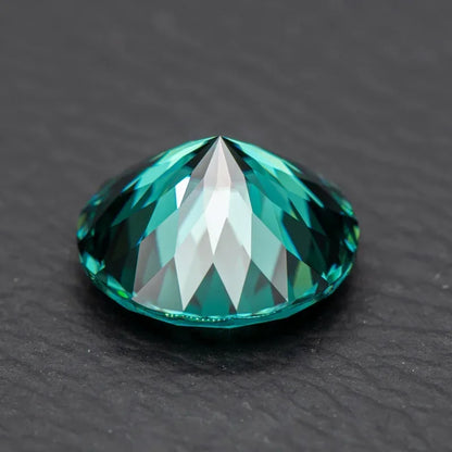 Moissanite Stones 100 Faces Cut Emerald Green Primary Colors Round Shape with GRA Certificate DIY Jewelry Making Materials 