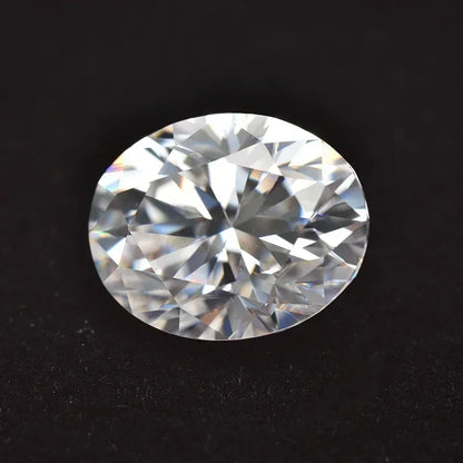 Moissanite Loose Stone Oval Cut D Color VVS1 Synthetic Lab Created Gemstone Pass Diamond Tester Comes with GRA Certificate