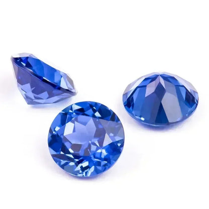 Lab Grown Sapphire Round Shape Royal Blue Color Gemstone for Advanced Jewelry Making Material Selectable AGL Certificate lab grown sapphire lab grown sapphire 
