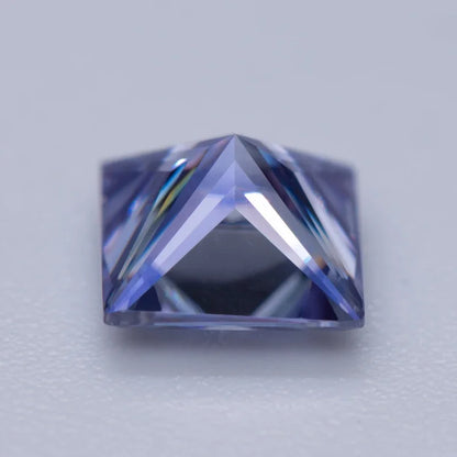Moissanite Gemstone Princess Cut Lavender color Lab Grown Diamond Advanced Jewelry Making Materials with GRA Certificate