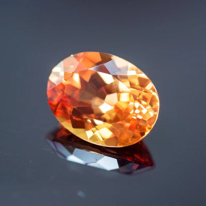 Lab Grown Sapphire Oval Shape Orange Color Extremely Shiny Quality DIY Charms Ring Necklace Earrings Main Materials Certificate 