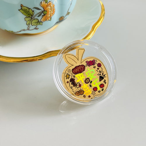 Gold color mobile phone sticker peace and joy