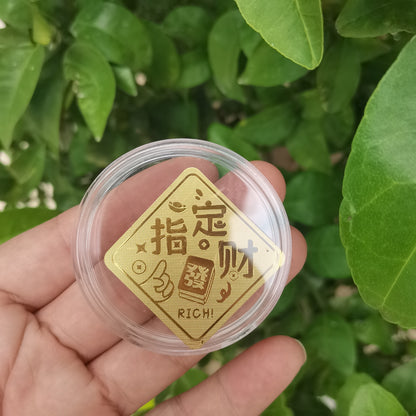 Gold phone stickers for good luck