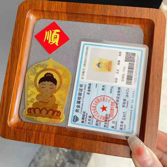 Gold Phone Sticker Vairocana Buddha [Guardian of Sheep and Monkey]