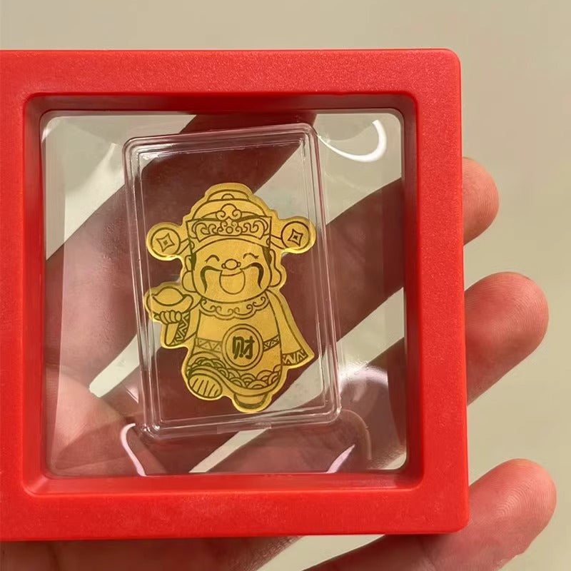 Gold mobile phone sticker with the God of Wealth