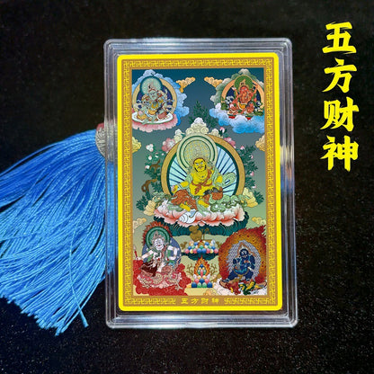 Gold phone sticker with Medicine Buddha