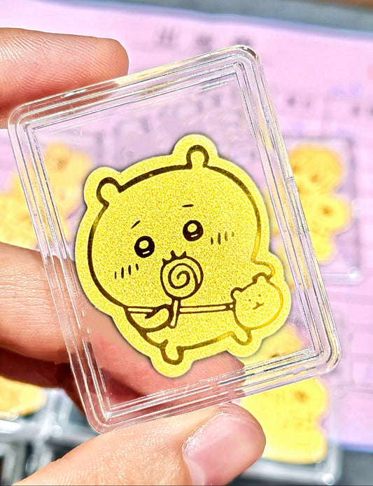 Gold phone sticker lollipop Jiyi