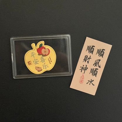 Gold mobile phone sticker colorful peace and joy