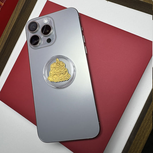 Gold Phone Sticker Cake