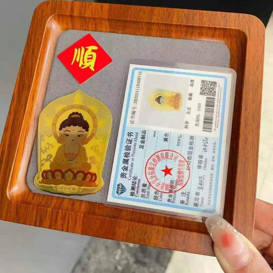 Gold Phone Sticker Amitabha [Guardian of Dog and Pig]