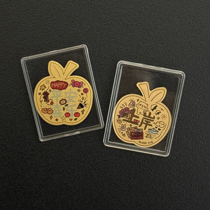 Gold phone sticker colorful peace and joy [landing]