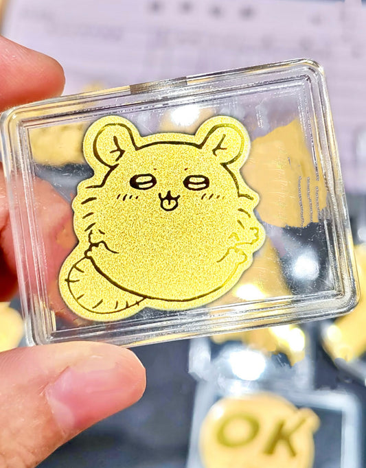 Gold mobile phone sticker flying mouse