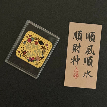 Gold mobile phone sticker colorful model with a bright future