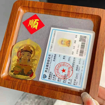 Gold Phone Sticker: Manjusri Bodhisattva [Guardian of the Rabbit]