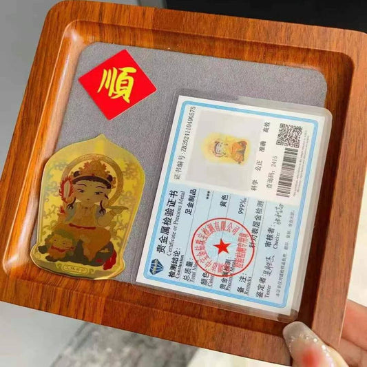 Gold Phone Sticker: Manjusri Bodhisattva [Guardian of the Rabbit]