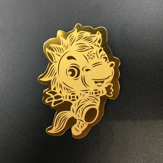 Gold phone sticker with the Chinese Zodiac sign of Horse