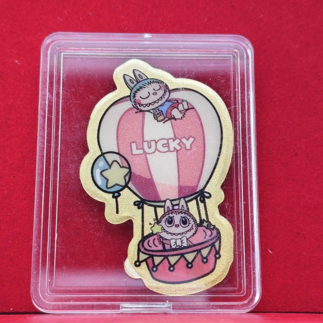 Gold zodiac monkey mobile phone sticker Labubu
