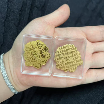 Gold mobile phone sticker Longhua Fugui