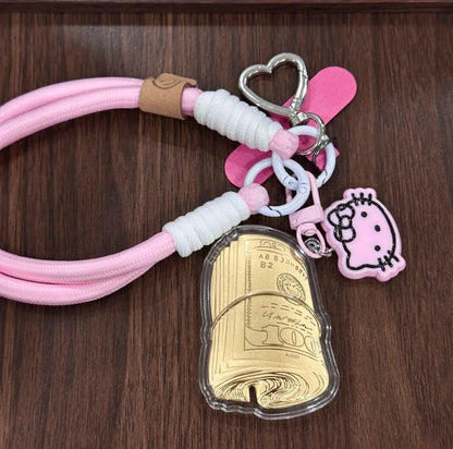 Car, house, money, gold mobile phone stickers, bag keychains, pure gold pendants, birthday gifts, gifts for girls, souvenirs