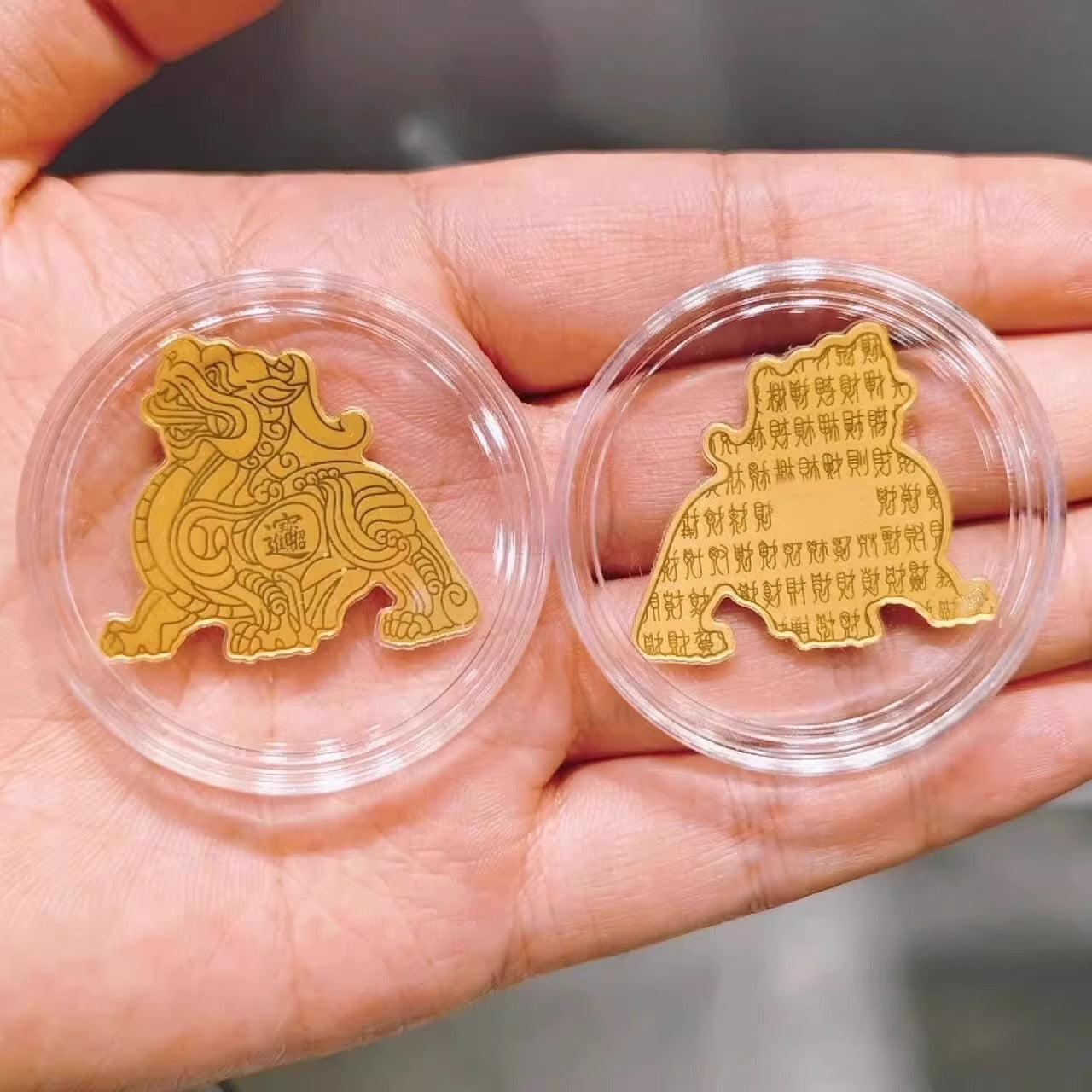 (Pixiu) Surface with 2mg gold content certificate + gift box