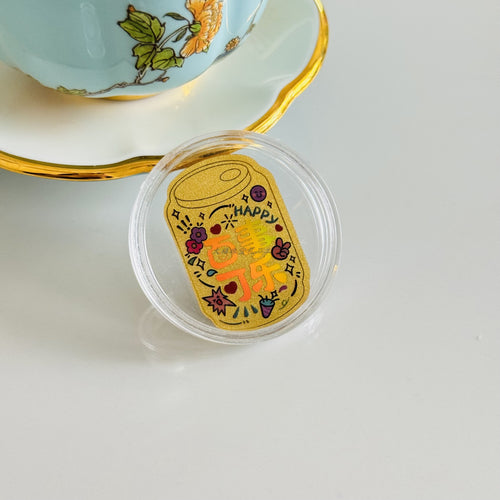 Gold color mobile phone sticker Pepsi