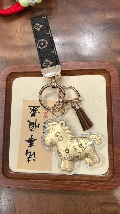 Hello Kitty KT pure gold mobile phone bag keychain pendant, a birthday gift for girls, a gift