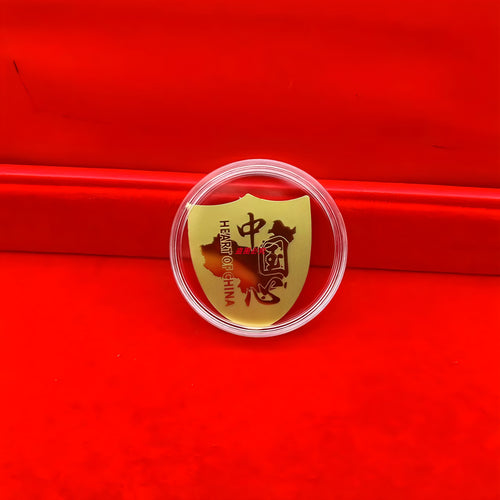 Gold mobile phone sticker Chinese heart