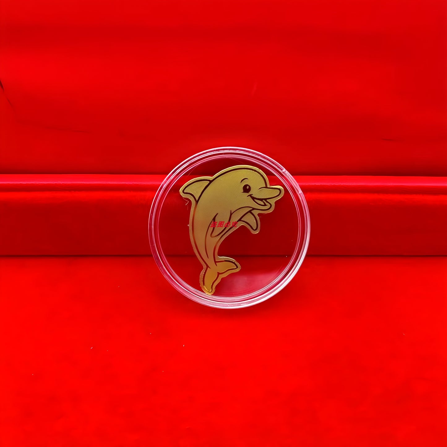 Gold Dolphin Phone Sticker