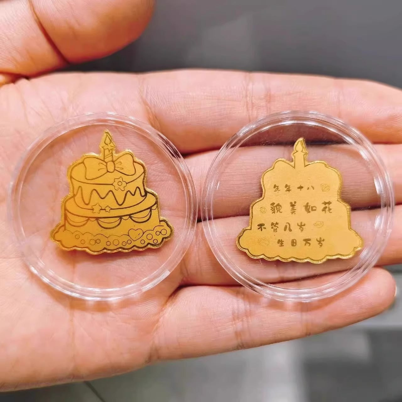 Gold 999 pure gold 2mg mobile phone sticker, a gift of the God of Wealth for getting rich