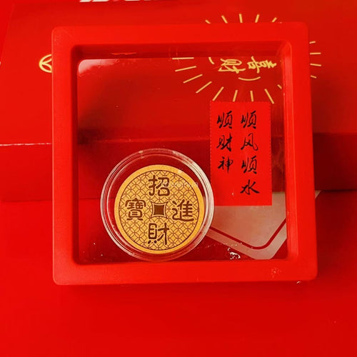 Gold mobile phone stickers to attract wealth and fortune