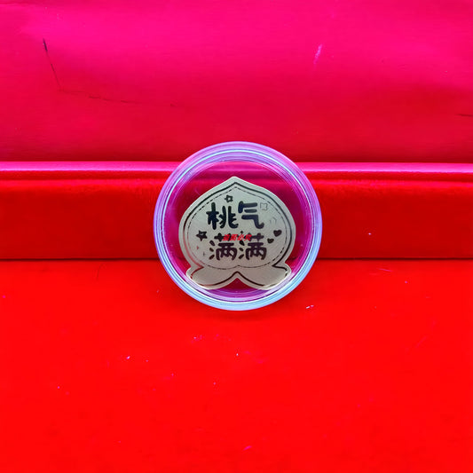 Gold mobile phone sticker full of peach