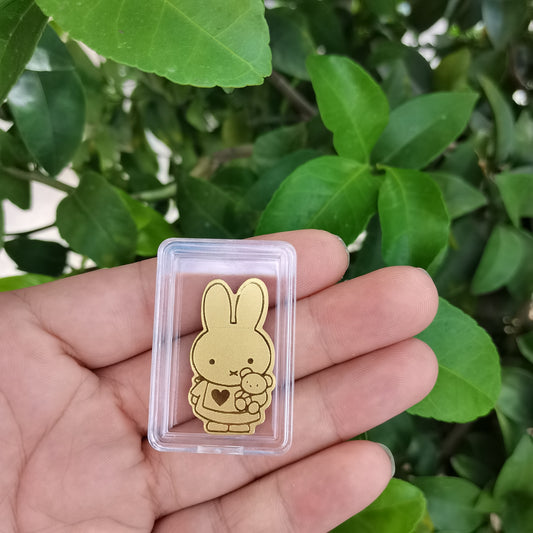 Gold phone sticker auspicious rabbit