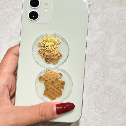 Gold mobile phone sticker ingot god of wealth